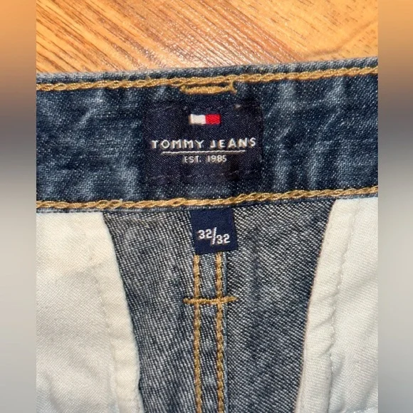 Y2K TOMMY HILFIGER Baggy Rave Cargo Jeans 33x31